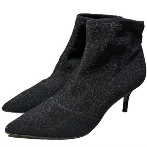 Charles By Charles David Shoes - Charles by Charles David Glitter Black Ankle Booties